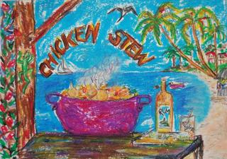 Poulet des îles en cocotte ("chicken stew") façon Grégal